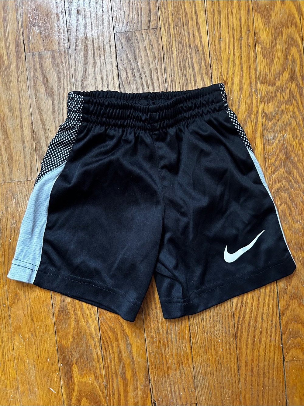 Nike Black Athletic Shorts with Light Gray Panels